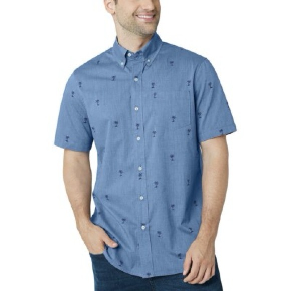 Chaps Other - Chaps Palm Tree Woven Shirt Sleeve Button Down Shirt